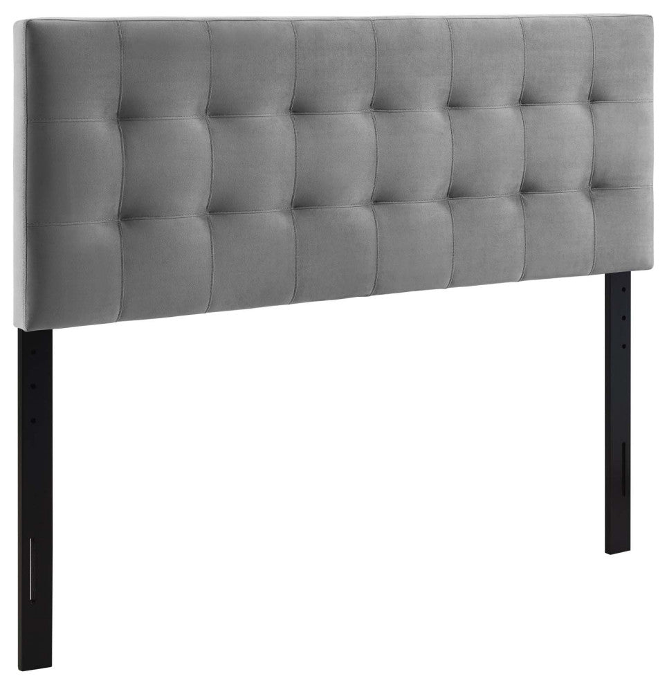 Lily King Biscuit Tufted Performance Velvet Headboard