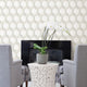 Honeycomb Hexagonal Geometric 3D Wallpaper, Beige & White, Bolt