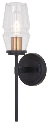 Vaxcel Lighting W0391 Warren 16" Tall Bathroom Sconce - Matte Black / Brushed