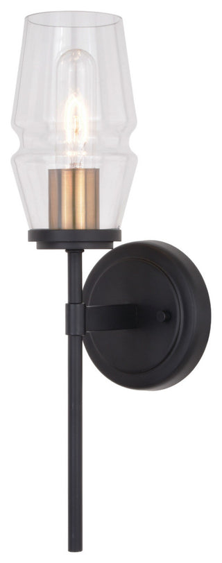 Vaxcel Lighting W0391 Warren 16" Tall Bathroom Sconce - Matte Black / Brushed