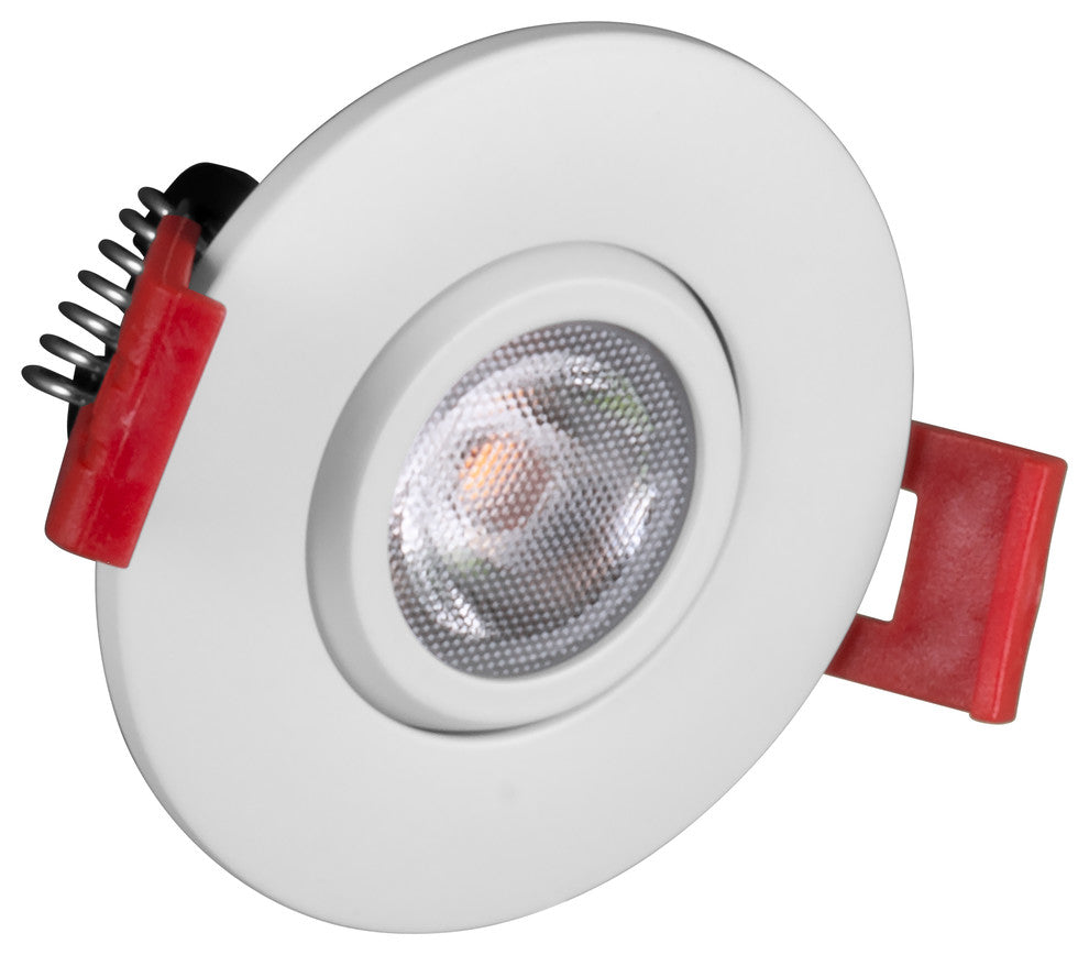 2" LED Gimbal Recessed Downlight, White, 2700k