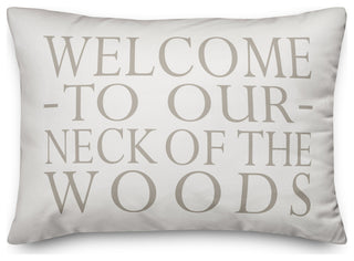 Welcome on White 14x20 Indoor/Outdoor Pillow