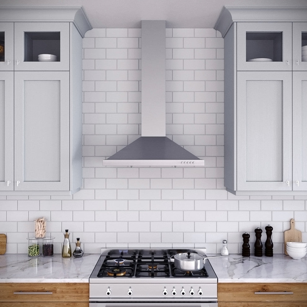 Streamline 30" Pontiere Ductless Wall Mount Range Hood, Stainless Steel