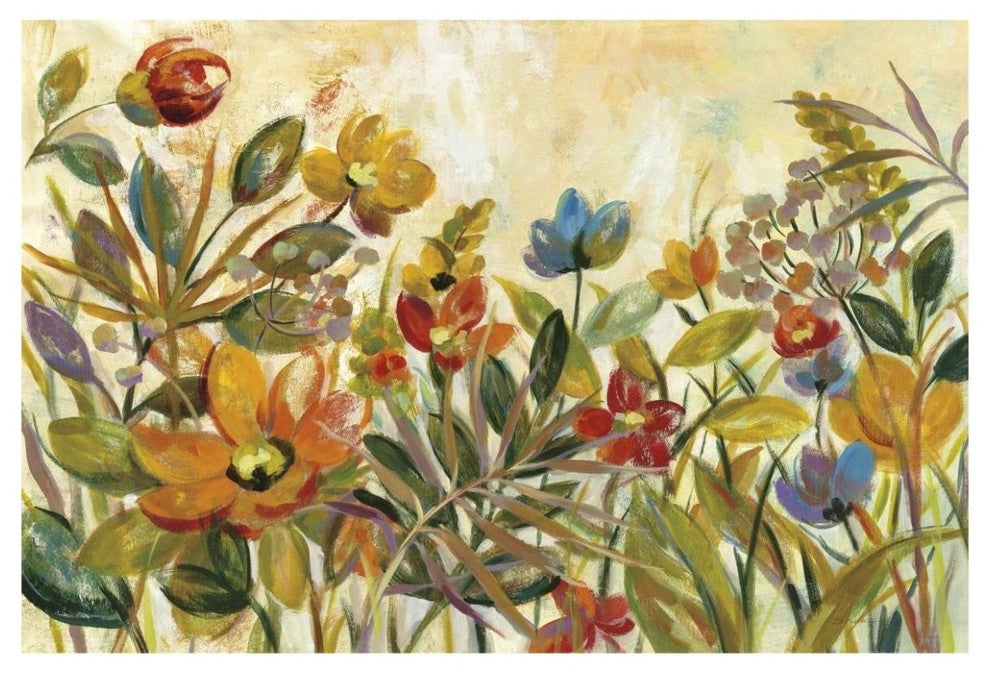 "Rain Forest Floral" Digital Paper Print by Silvia Vassileva, 62"x42"