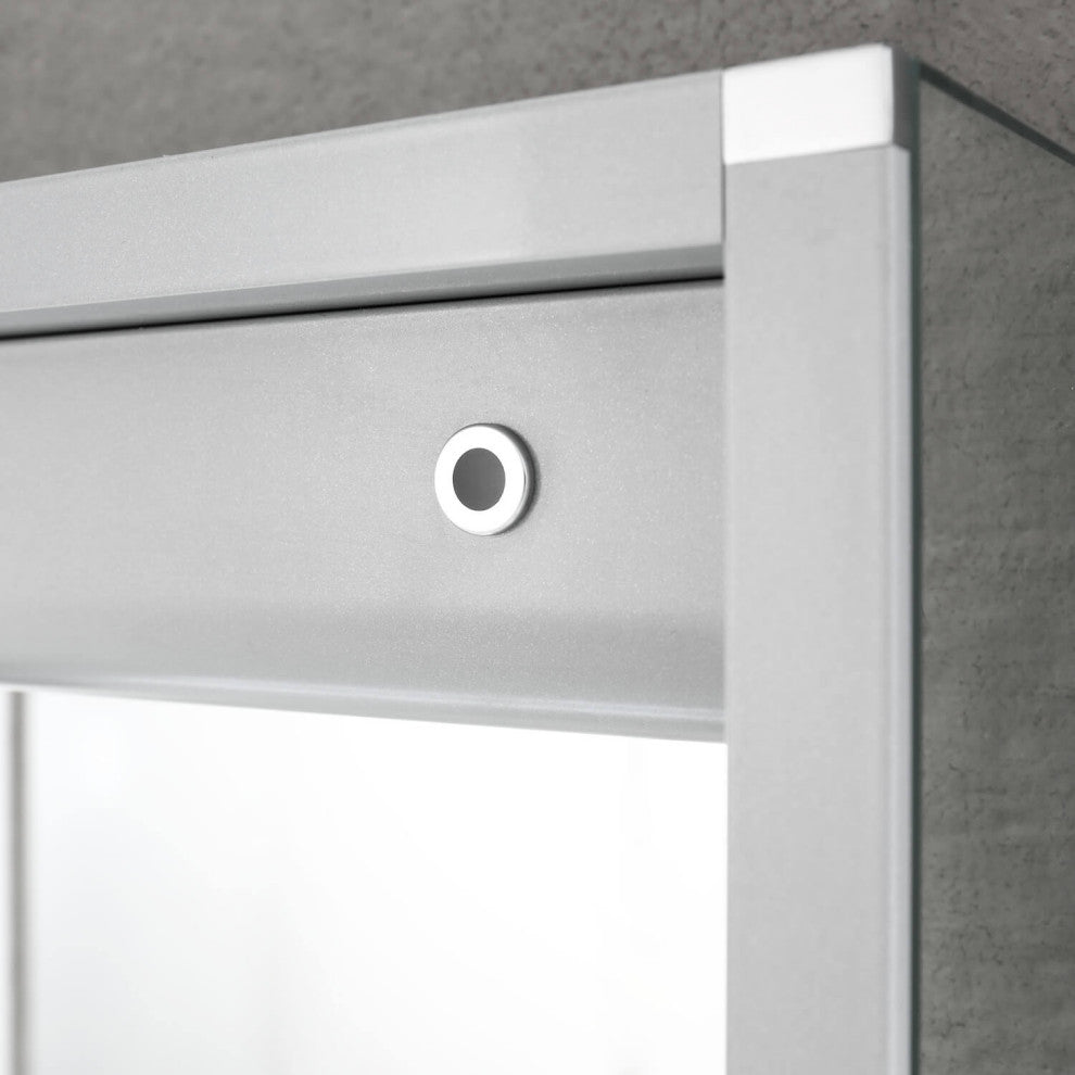 LED Medicine Cabinet With Defog, Dimmer, Makeup Mirror, Outlets, 36x32