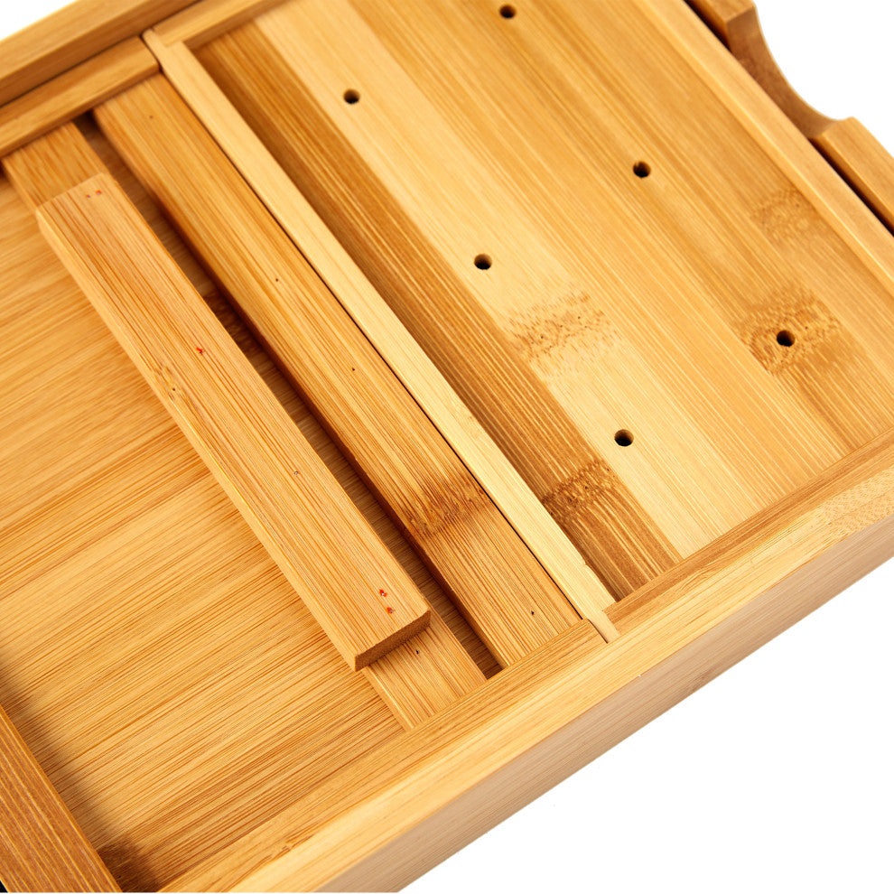 Vaiyer Bamboo Bathtub Tray, Caddy Bath Tray