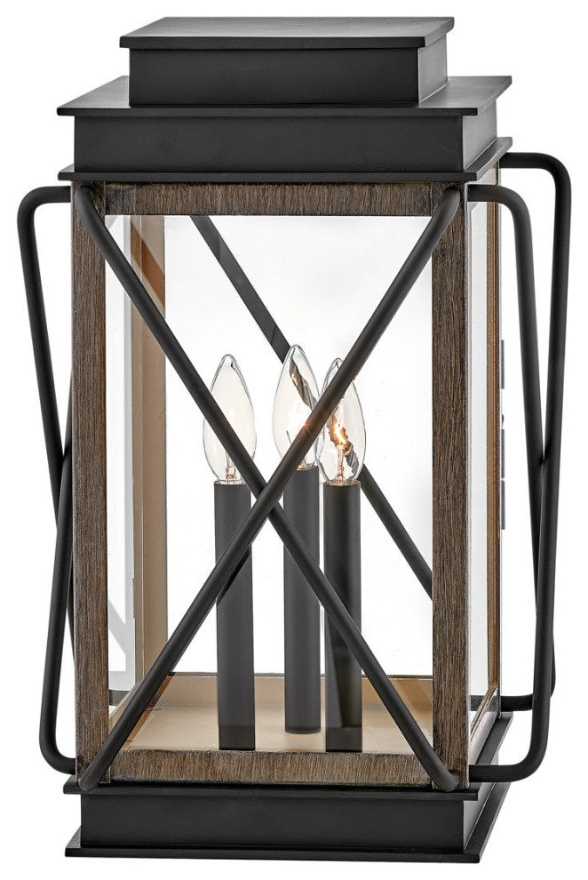 Hinkley Lighting 11197 Montecito 3 Light 18.5" Tall Pier Mount - Black