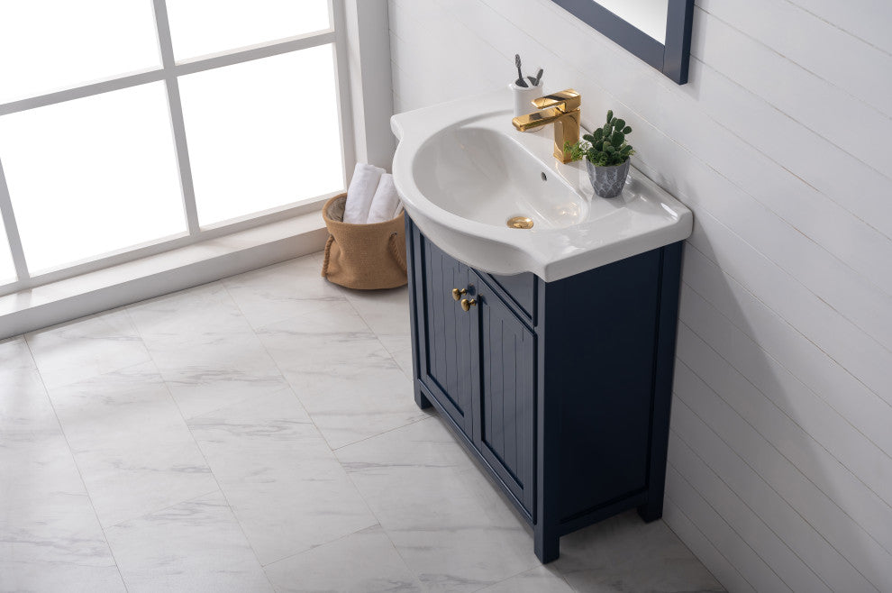 Marian Transitional Blue 30" Single Sink Vanity