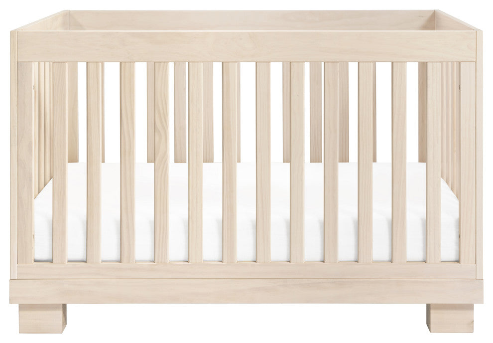 Modo 3-in-1 Convertible Crib With Toddler Bed Conversion Kit, Washed Natural