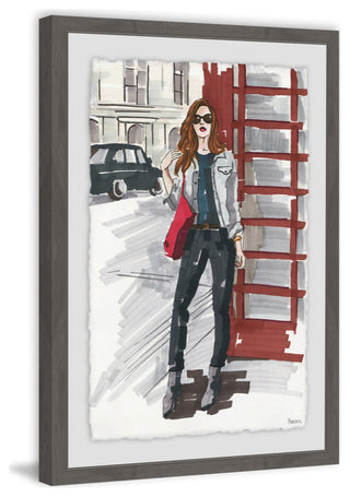 "Payphone Chic" Framed Painting Print, 24"x36"