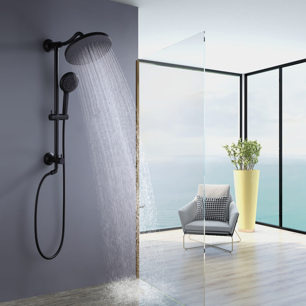 Shower System with 10"? Rain Shower Head&5-setting Handshower Less Rough-in Valve