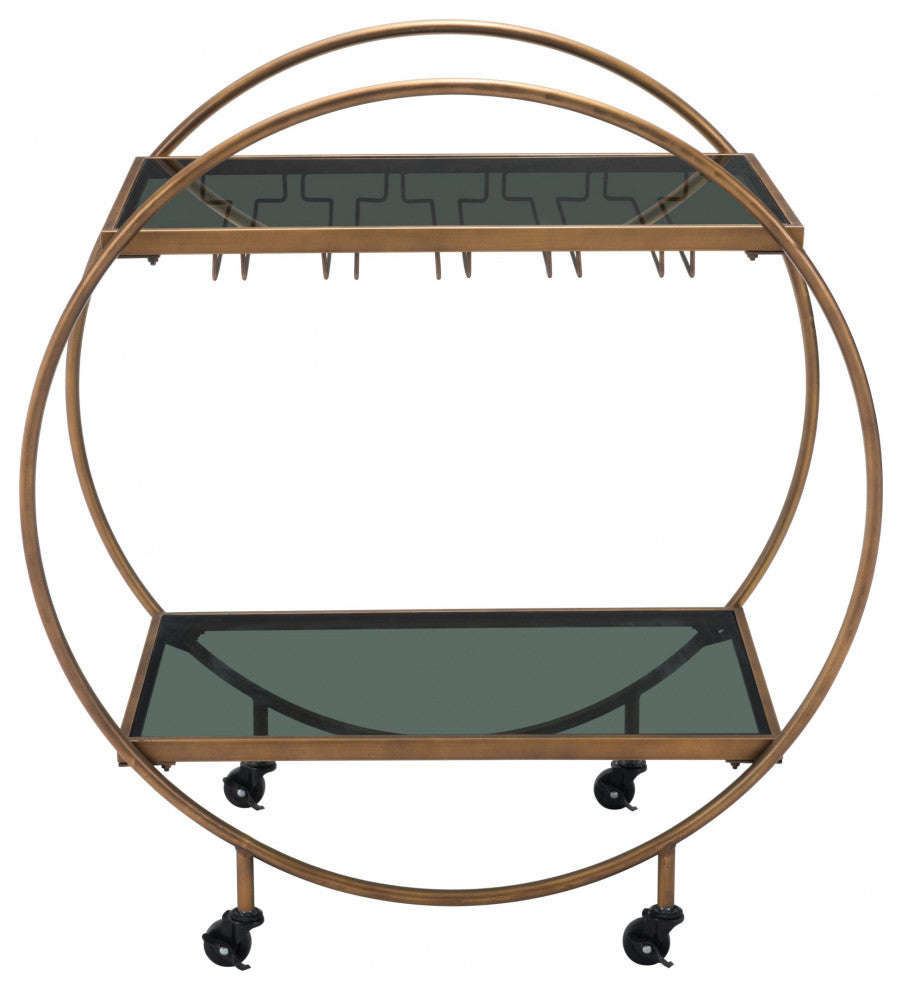 Arc Bar Cart Gold and Black