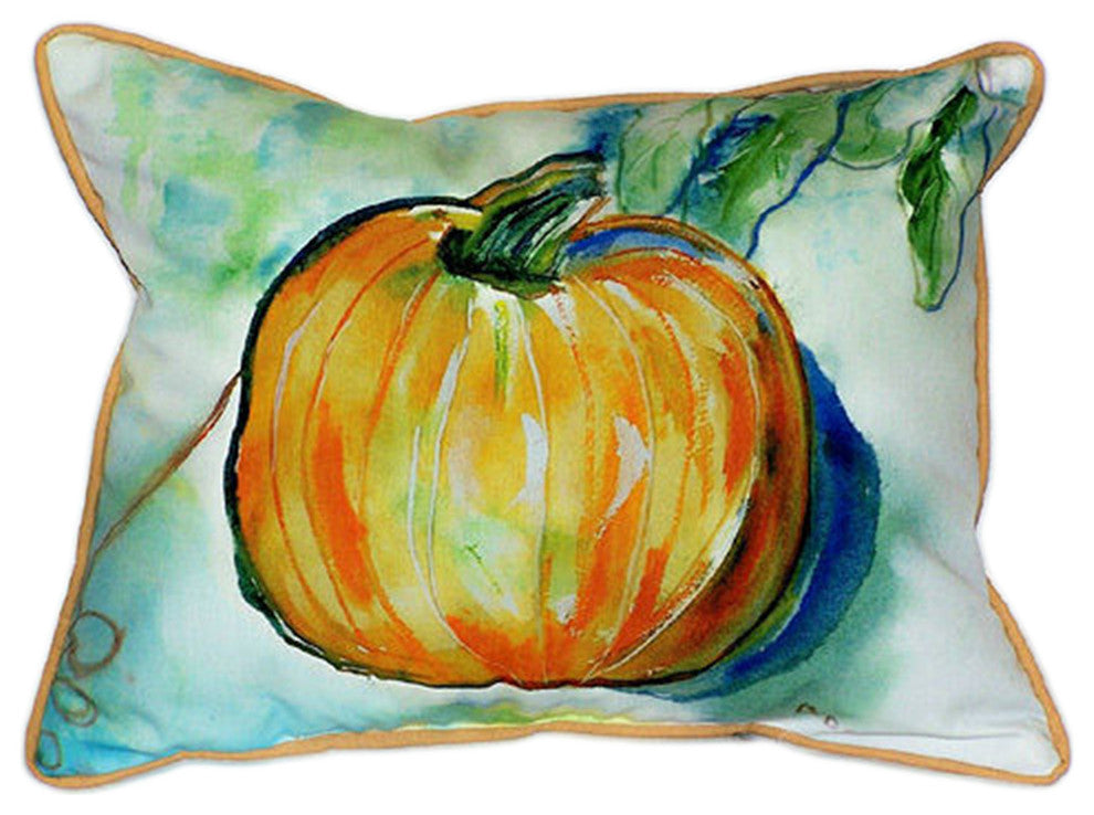 Betsy Drake Pumpkin Extra Large 20 X 24 Indoor / Outdoor Pillow