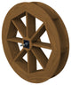 Pressure Treated Pine Waterwheel, Mushroom Stain, 36"
