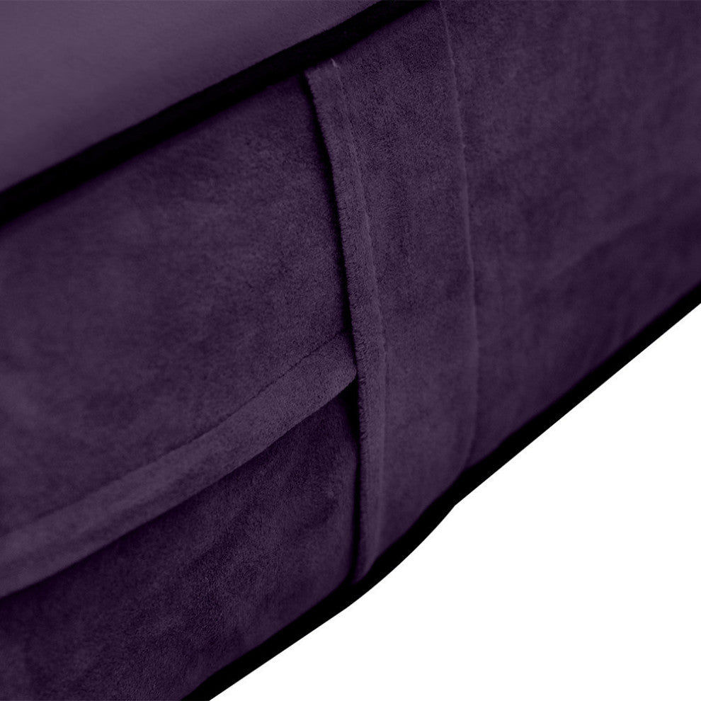 Contrast Pipe 8" Twin-XL 80x39x8 Velvet Indoor Daybed Mattress COVER ONLY-AD339