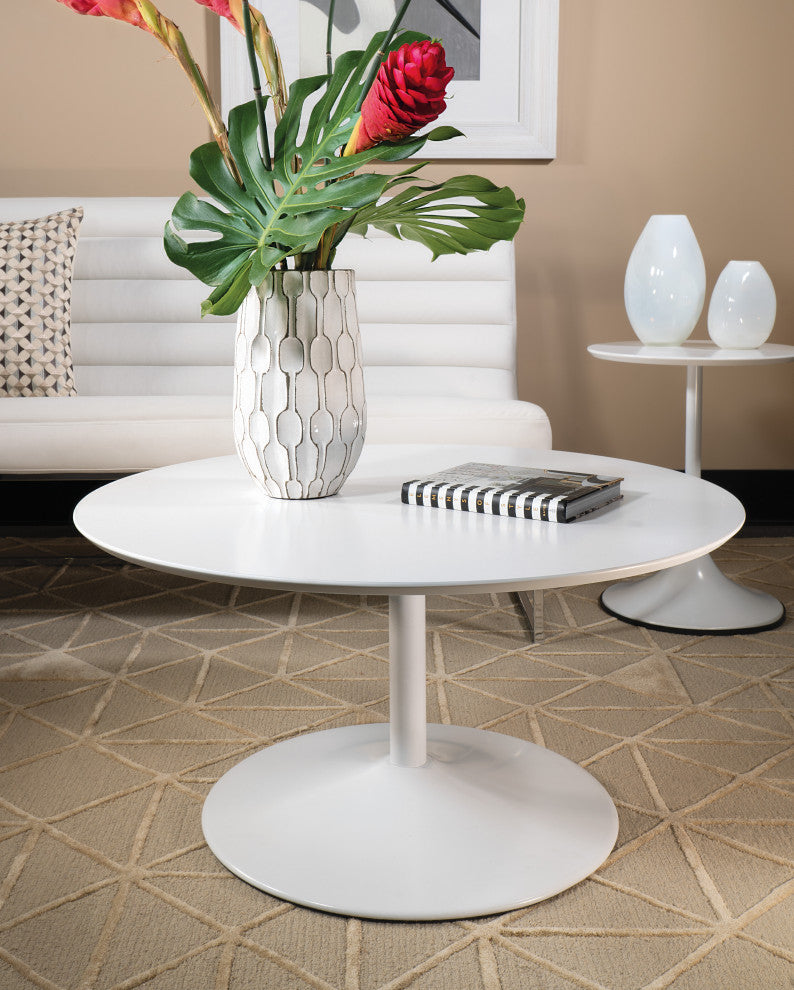 Flower Coffee Table With White Top and White Base
