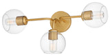 Maxim 21633 Knox 3 Light 24"W Vanity Light - Natural Aged Brass