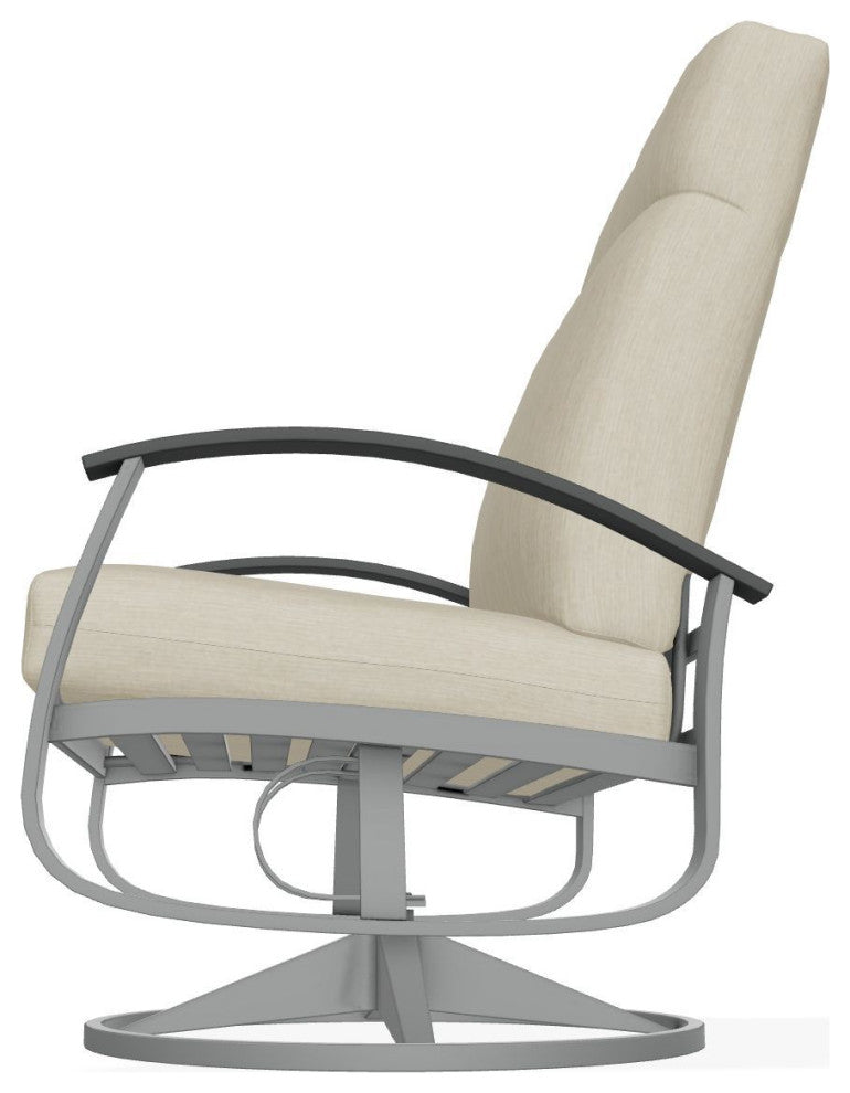 Belle Isle Cushion Deep Seat Outdoor Swivel Rocker, Huskie/Graphite