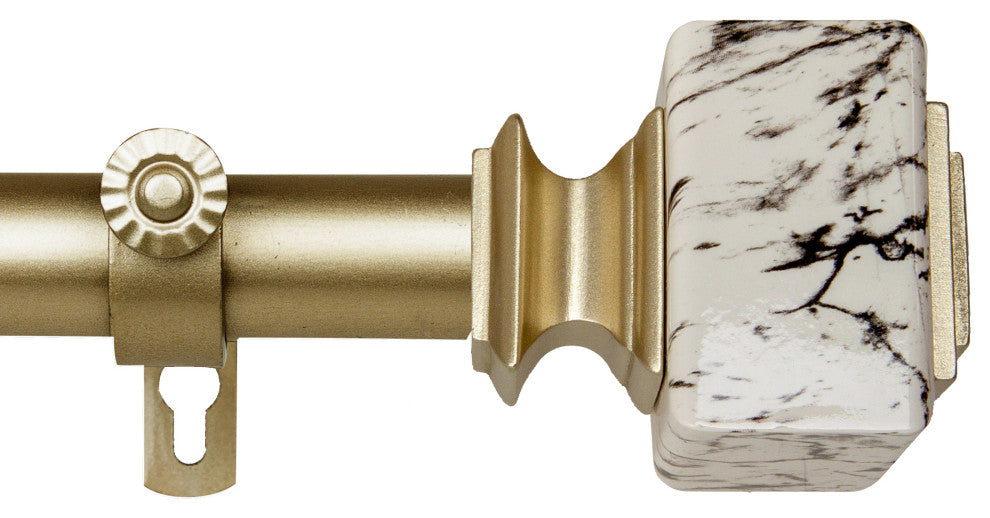 Brielle 1" Diameter Curtain Rod, Gold, 120-170"