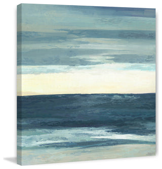 "Deep Blue Waves" Painting Print on Wrapped Canvas, 40"x40"