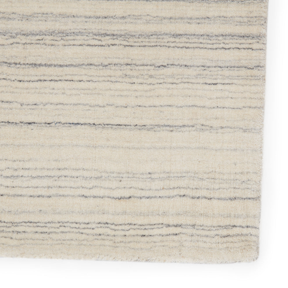 Jaipur Living Oplyse Handmade Stripe White/ Gray Area Rug 12'X15'