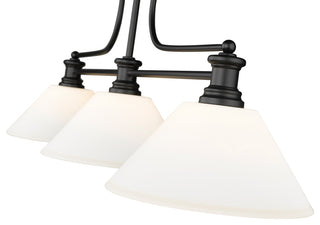 Zlite 725-3MB-AMO14 3-Light Billiard, Matte Opal