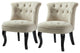 Upholstered Accent Chair With Tufted Back, Set of 2, Tan