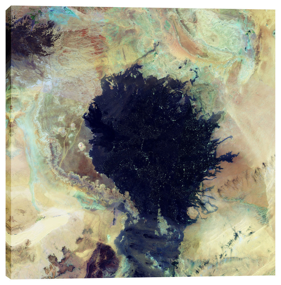 Epic Graffiti "Earth As Art: Lava Field" Giclee Canvas Wall Art, 12"x12"