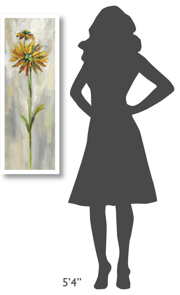 "Single Stem Flower III Crop" Digital Paper Print by Silvia Vassileva, 14"x38"
