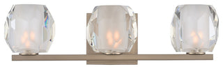 Regent 18x5" 3-Light Transitional Wall-Light by Kalco, Satin Nickel