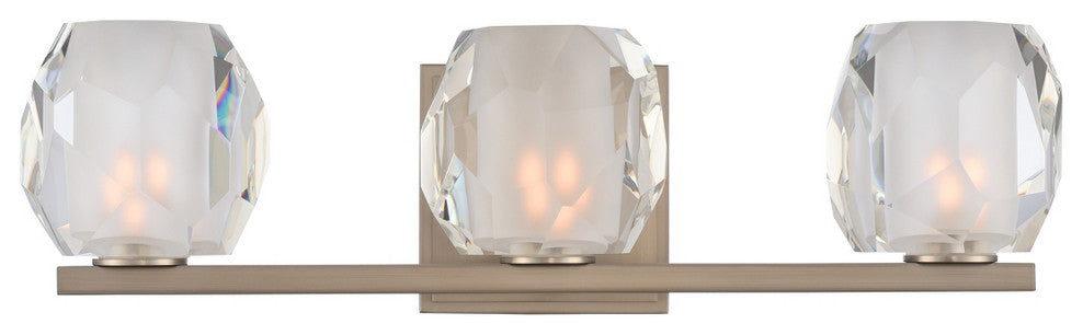Regent 18x5" 3-Light Transitional Wall-Light by Kalco, Satin Nickel