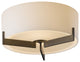 Axis Flush Mount, Dark Smoke Finish, Opal Glass