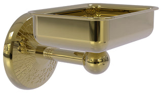 Monte Carlo Wall Mounted Soap Dish, Unlacquered Brass