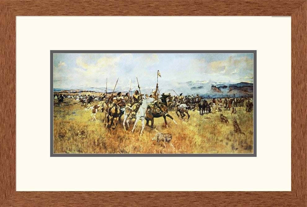 "Lewis and Clark Meeting the Flatheads"  by Charles M. Russell, 25x17"