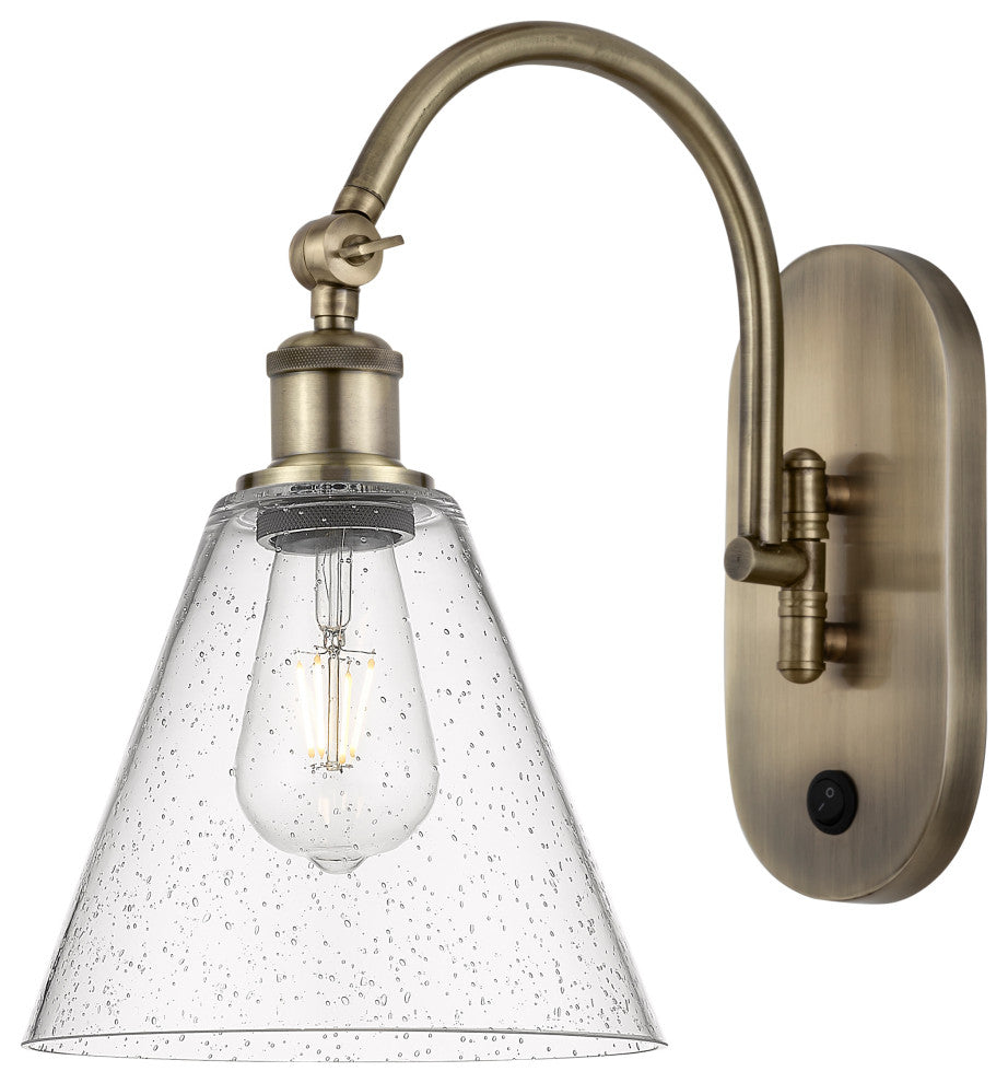 Innovations 518-1W-AB-GBC-84 1-Light Sconce, Antique Brass