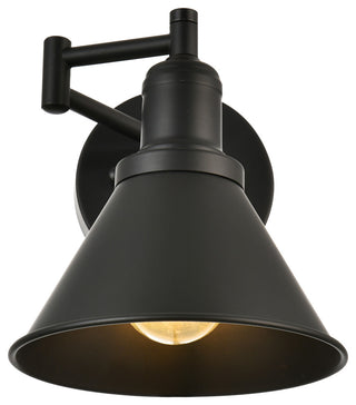 1 Light Black Swing Arm Wall Sconce