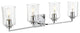 4 Light Chrome And Clear Bath Sconce