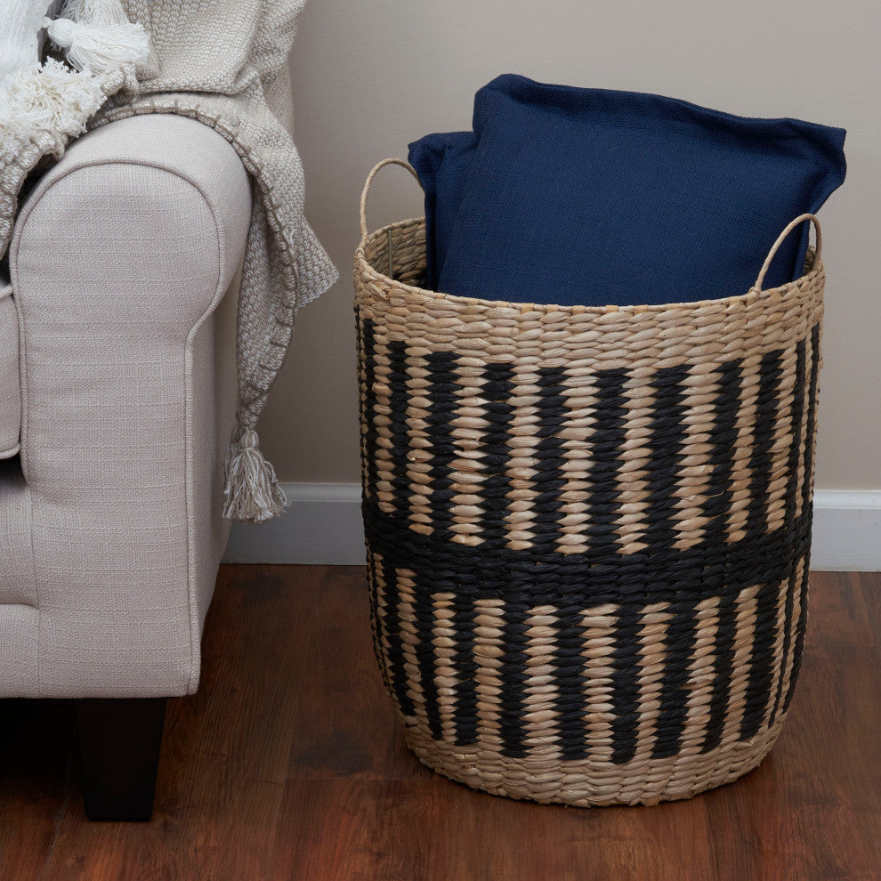 Cattail and Paper Pillar Basket