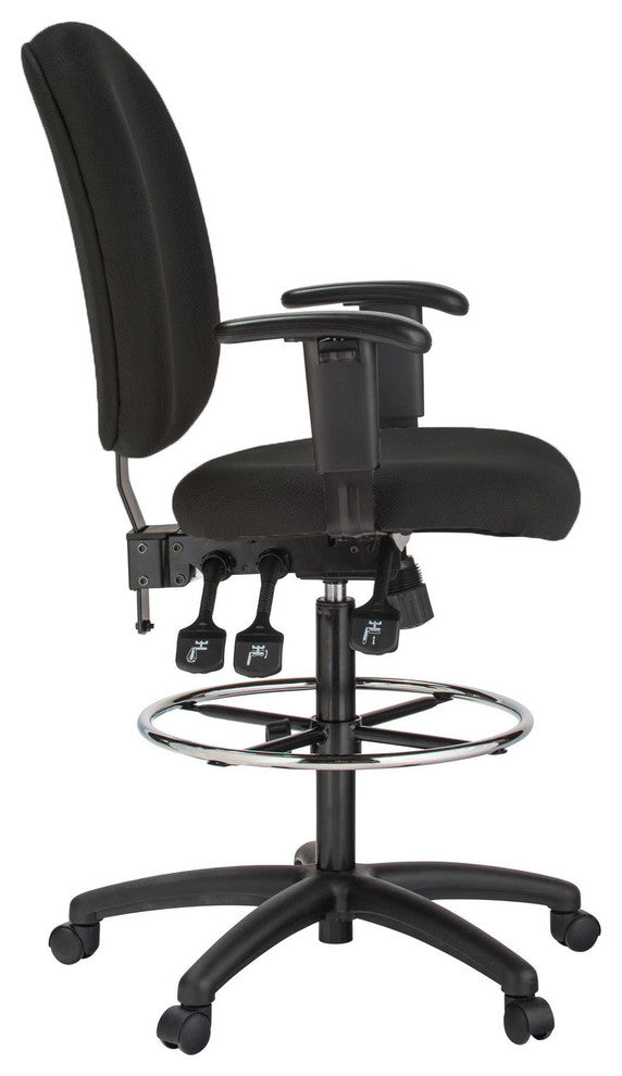 Harwick Extra Tall Ergonomic Drafting Chair, Black Fabric