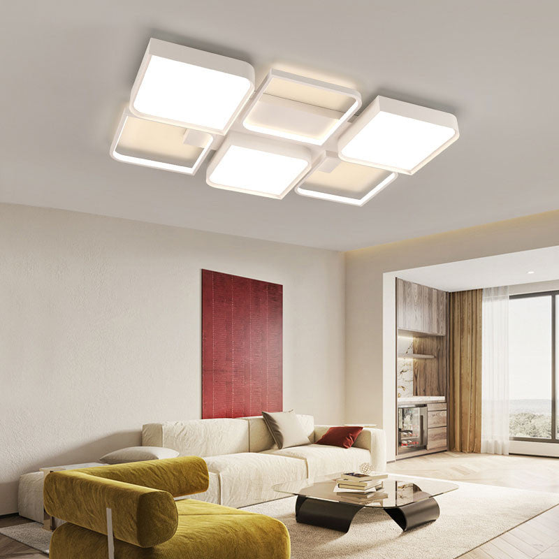 Mesen | Modern Minimalist LED Ceiling Light, White, L35.4xw23.6xh2.4"