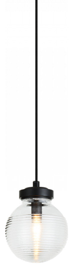 Matteo Lighting C84001MBCL Pendant, Matte Black Finish