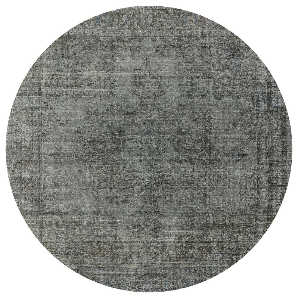 Ahgly Company Indoor Round Mid-Century Modern Area Rugs, 7' Round