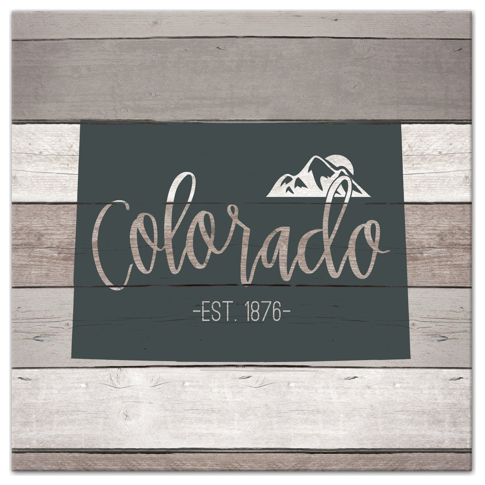 Colorado Established 16x16 Canvas Wall Art