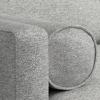 Morrison Mid Century Left Sectional Wide Sofa Tightly Woven Performance Fabric, Mist Grey