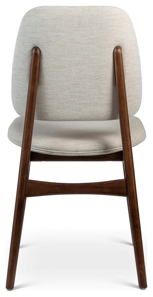 Modern Brazilian, Ariel, Side Chair, Nogal/Medley Ivory