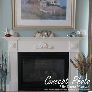 8 5/8"W  x 4 3/8"H x  3/4"P Small Grape and Leaf Onlay, Left