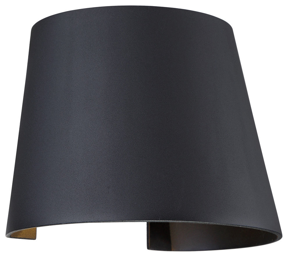 Cone, Marine Grade Outdoor Sconce, Color Tuning LED, Black
