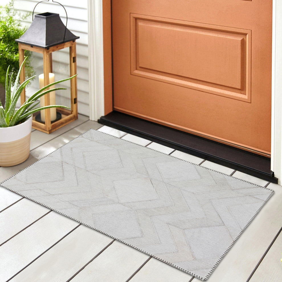 Indoor/Outdoor Stetson SS5 Linen Machine Washable 1'8" x 2'6" Rug