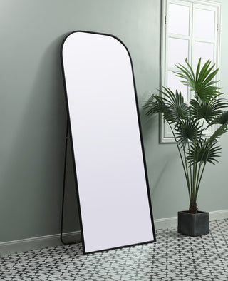 Metal Frame Arch Full Length Mirror 32X76 Inch, Black