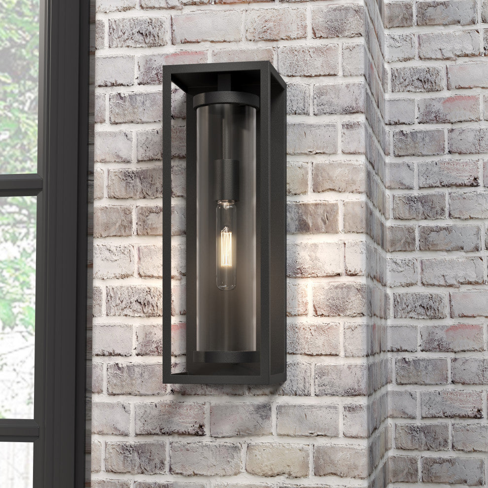 1 Light 5.5 in. Textured Black Outdoor